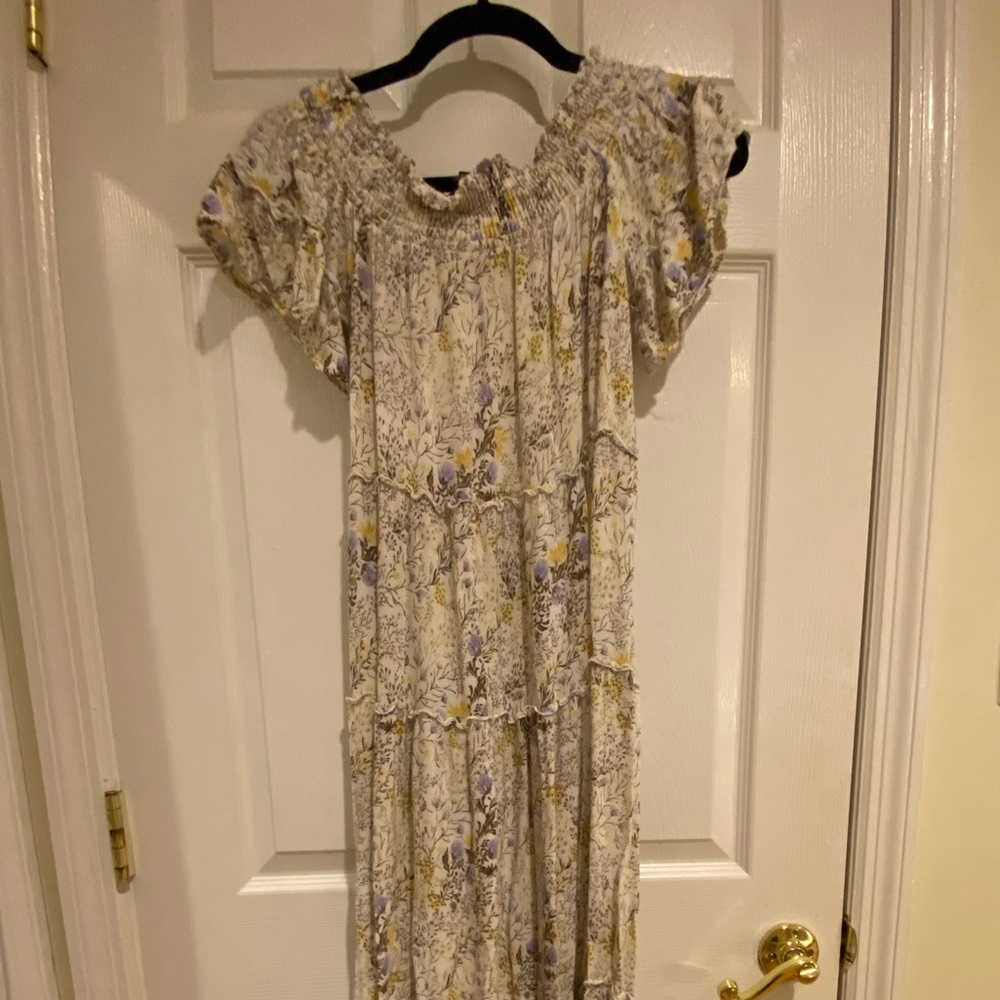 Floral Off Shoulder Maxi Dress